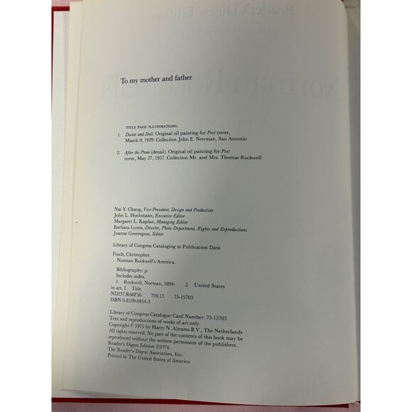 Norman Rockwells America Hardcover Readers Digest Christopher Finch 1976 Edition - Picture 7 of 14